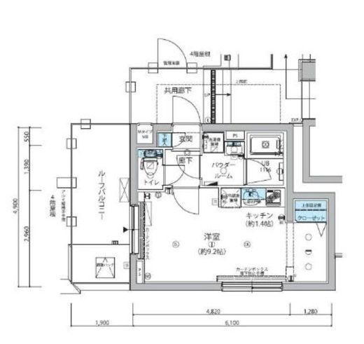 メインステージ信濃町 5階 間取り図