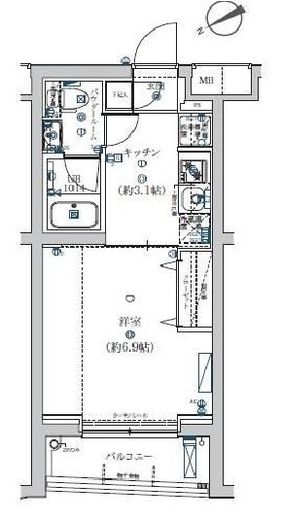 エストゥルース横浜子安 (EsTRUTH YOKOHAMA-KOYASU) 502 間取り図