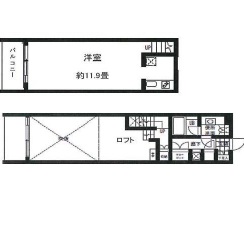 ボルト東新宿 802 間取り図