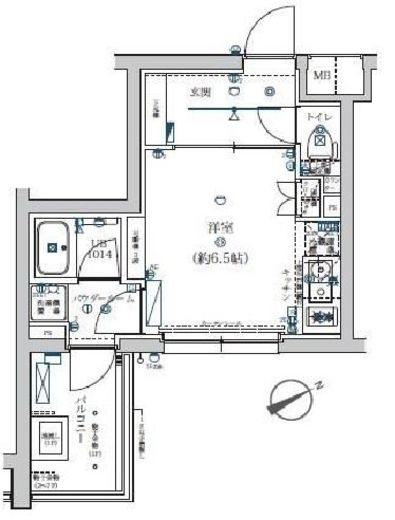 エストゥルース横浜子安 (EsTRUTH YOKOHAMA-KOYASU) 506 間取り図