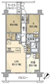 グランドメゾン鷺沼コート 3階 間取り図