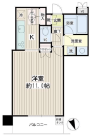 クリエ川崎 1203 間取り図
