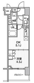 シーズンフラッツ大森エアリー 302 間取り図
