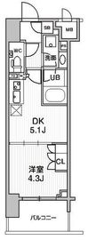 シーズンフラッツ大森エアリー 703 間取り図