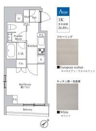 エルスタンザ日本橋久松町 201 間取り図