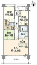 プラウド横濱白楽 4階 間取り図