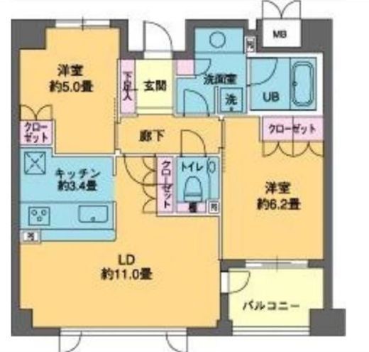 カスタリア若林公園 304 間取り図