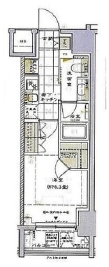 リビオレゾン新虎通り 5階 間取り図