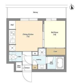 ベルファース三軒茶屋 207 間取り図