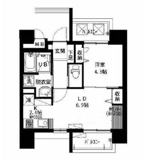 ブランシュール北町 4階 間取り図