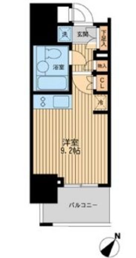 レジディア川崎 604 間取り図