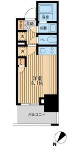 レジディア川崎 1003 間取り図