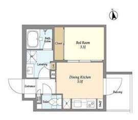 ベルファース三軒茶屋 208 間取り図