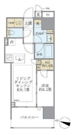 パークホームズ品川中延 3階 間取り図