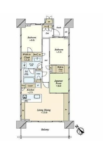 ザ・ガーデンズ西葛西 7階 間取り図
