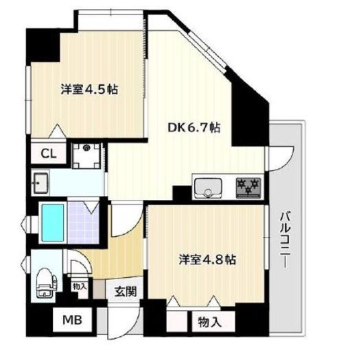 パークサイド小石川植物園 10階 間取り図