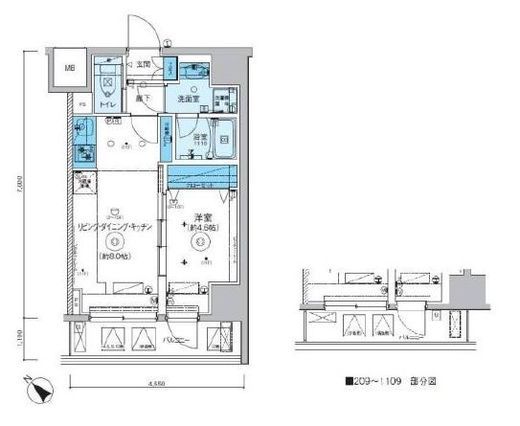 リヴシティ横濱関内弐番館 3階 間取り図