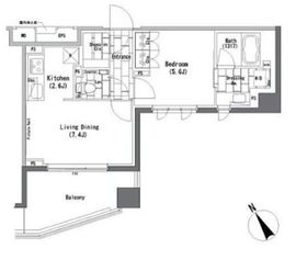 ザ・パークハビオ横浜山手 212 間取り図