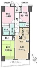 ライオンズマンション両国リバーステージ 6階 間取り図