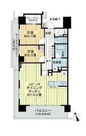 クレヴィアタワー目黒不動前 14階 間取り図