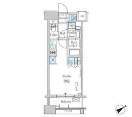 パークアクシス横浜山下町 805 間取り図