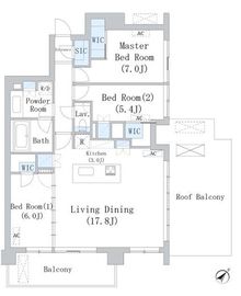 パークアクシス千川 602 間取り図