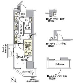 ARKMARK巣鴨COURT (アークマーク巣鴨コート) 601 間取り図