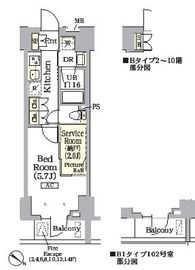 ARKMARK巣鴨COURT (アークマーク巣鴨コート) 302 間取り図