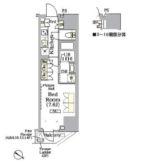 ARKMARK巣鴨COURT (アークマーク巣鴨コート) 904 間取り図