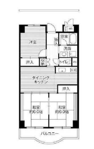 ビレッジハウス芝浦タワー 1-1001 間取り図