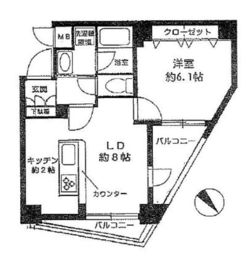 サンスタレ駒沢ファーストコート 4階 間取り図