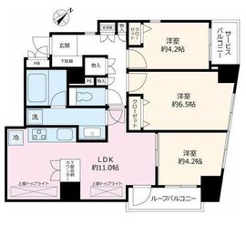 カテリーナ文京千駄木 12階 間取り図