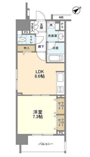 クリオ五反田 3階 間取り図