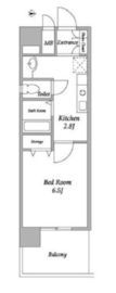 コンフォリア東品川 409 間取り図
