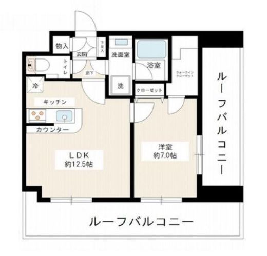 カスタリア新宿御苑 1501 間取り図
