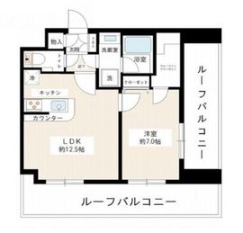 カスタリア新宿御苑 1501 間取り図