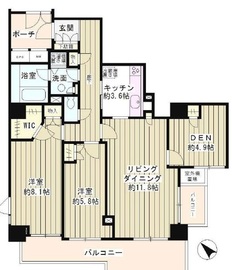 上野毛パーク・ホームズ アダージオ 2階 間取り図