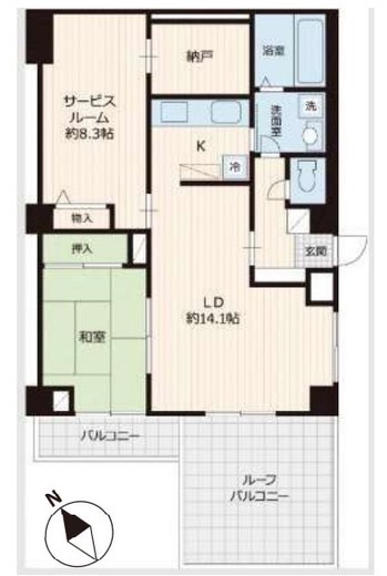 クレア日吉 402 間取り図