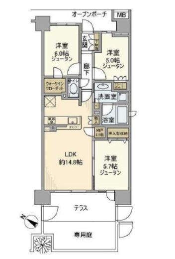 プラウド志村坂上ディアージュ 1階 間取り図