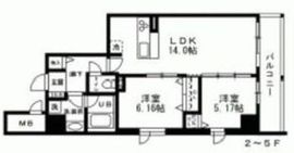 LA BELJOUR錦糸町 (ラベルジュー錦糸町) 101 間取り図