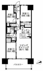 ファインシティ王子神谷リバー&フォレスト 8階 間取り図