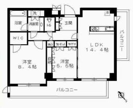 グローリオ白金高輪 6階 間取り図