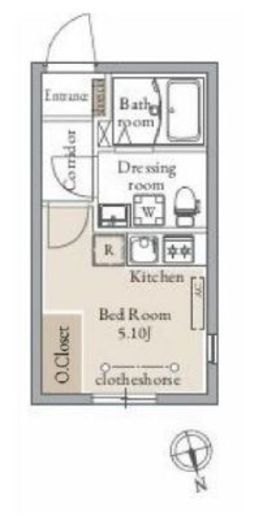 LiveFlat千駄木 (ライブフラット千駄木) 202 間取り図
