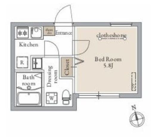 LiveFlat千駄木 (ライブフラット千駄木) 501 間取り図
