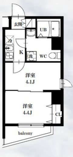 シャッツ高円寺 501 間取り図