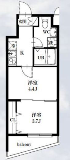 シャッツ高円寺 602 間取り図