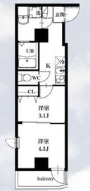 シャッツ高円寺 505 間取り図
