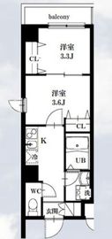 シャッツ高円寺 406 間取り図