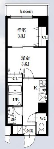 シャッツ高円寺 703 間取り図