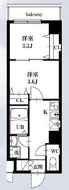 シャッツ高円寺 703 間取り図